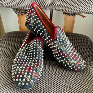 Louboutin Mens Plaid Loafers Sz 44